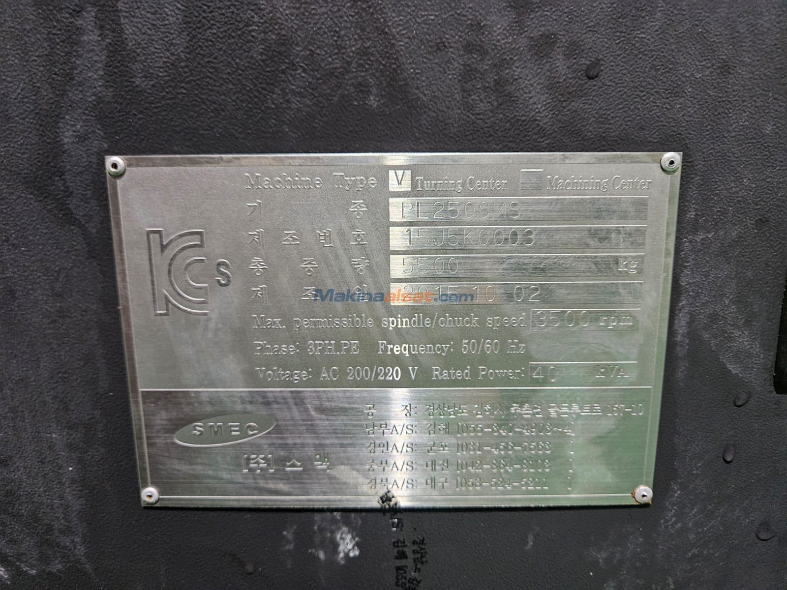 Satılık ikinci el SAMSUNG PL2500MS (2015 MODEL ) C EKSENLI CNC