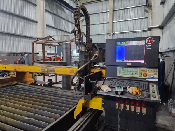AJAN CNC 2000 x 6000 MM OKSİJEN PLAZMA KESİM 4 EKSEN BORU KESMELİ