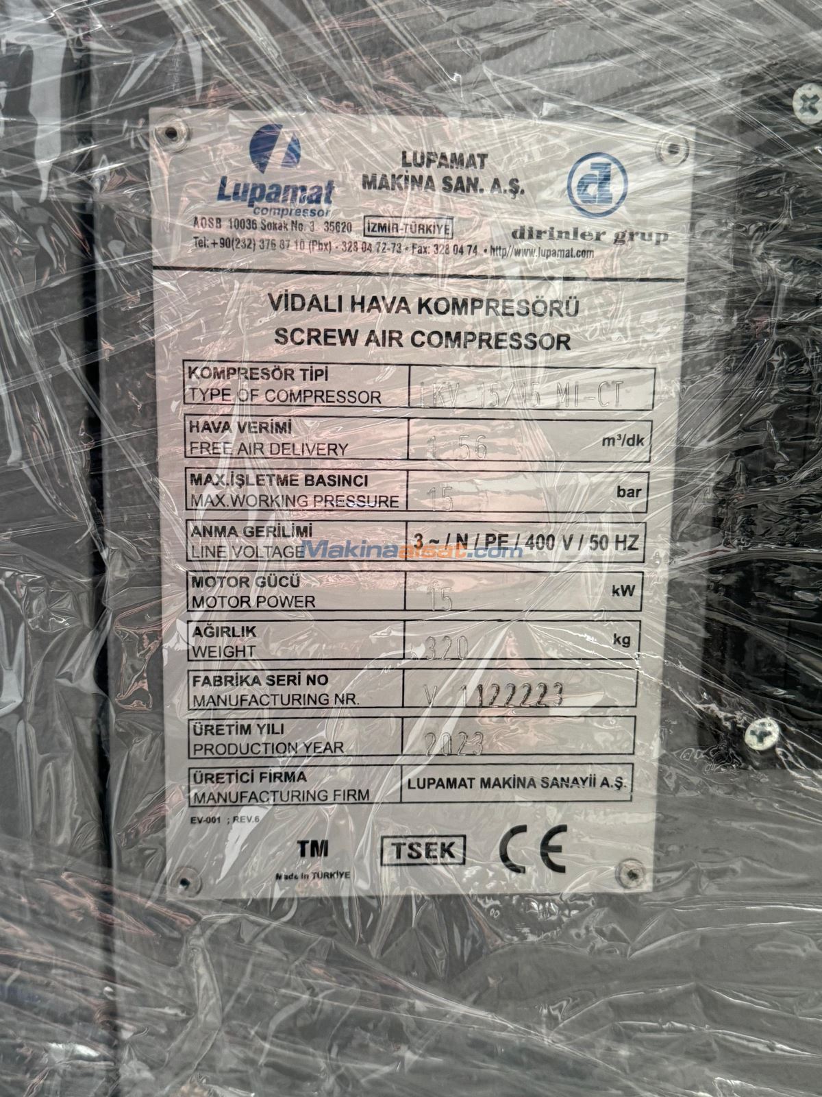 LUPAMAT TANK ÜSTÜ VİDALI HAVA KOMPRESÖRÜ
