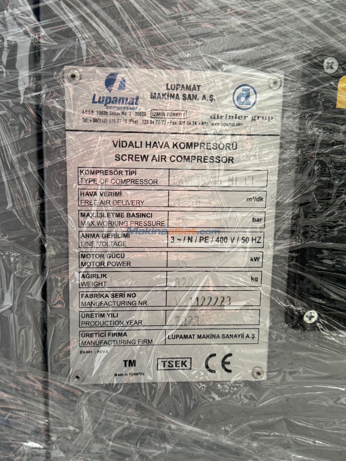 LUPAMAT TANK ÜSTÜ VİDALI HAVA KOMPRESÖRÜ