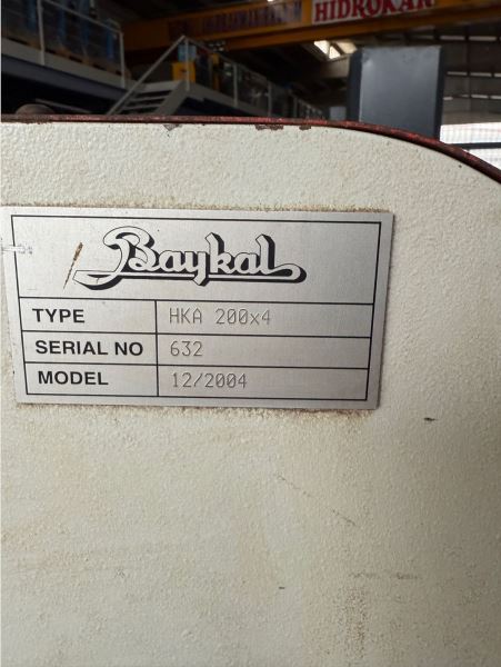 2004 MODEL BAYKAL HKA 200x4 KÖŞE KESME