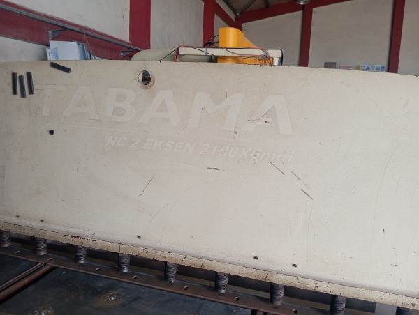 Tabama 3100 x 6 mm Hidrolik Giyotin Makas