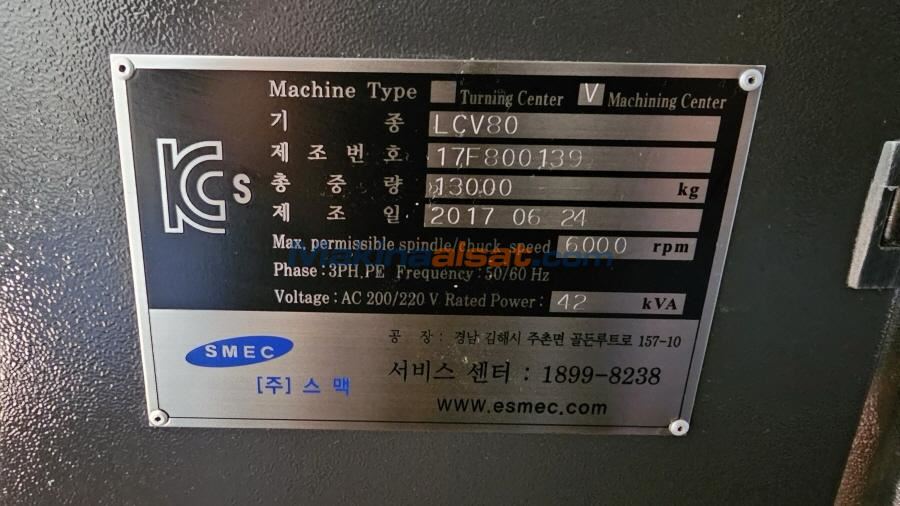 SMEC LCV80 CNC Dik İşlem