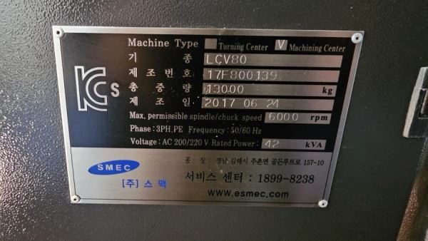 SMEC LCV80 CNC Dik İşlem