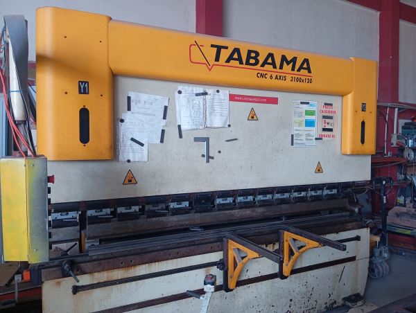 Tabama 4 Eksen 120 Ton 3100 x 6 mm Abkant Pres