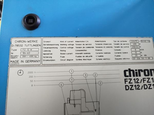 CHİRON FZ-12 W CNC DİK İŞLEME MERKEZİ