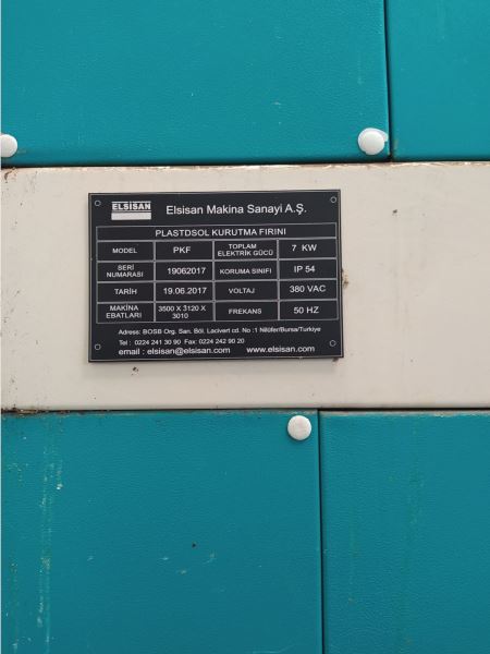 Elsisan Plastdsol Pkf Kurutma Fırını – 7 Kw | İyi Durumda | Hemen Teslim | Pazarlık Payı Mevcuttur