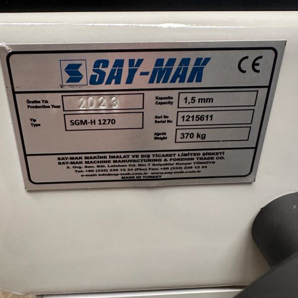 SAYMAK MARKA 127 X 1.5 MM KOLLU GİYOTİN MAKAS