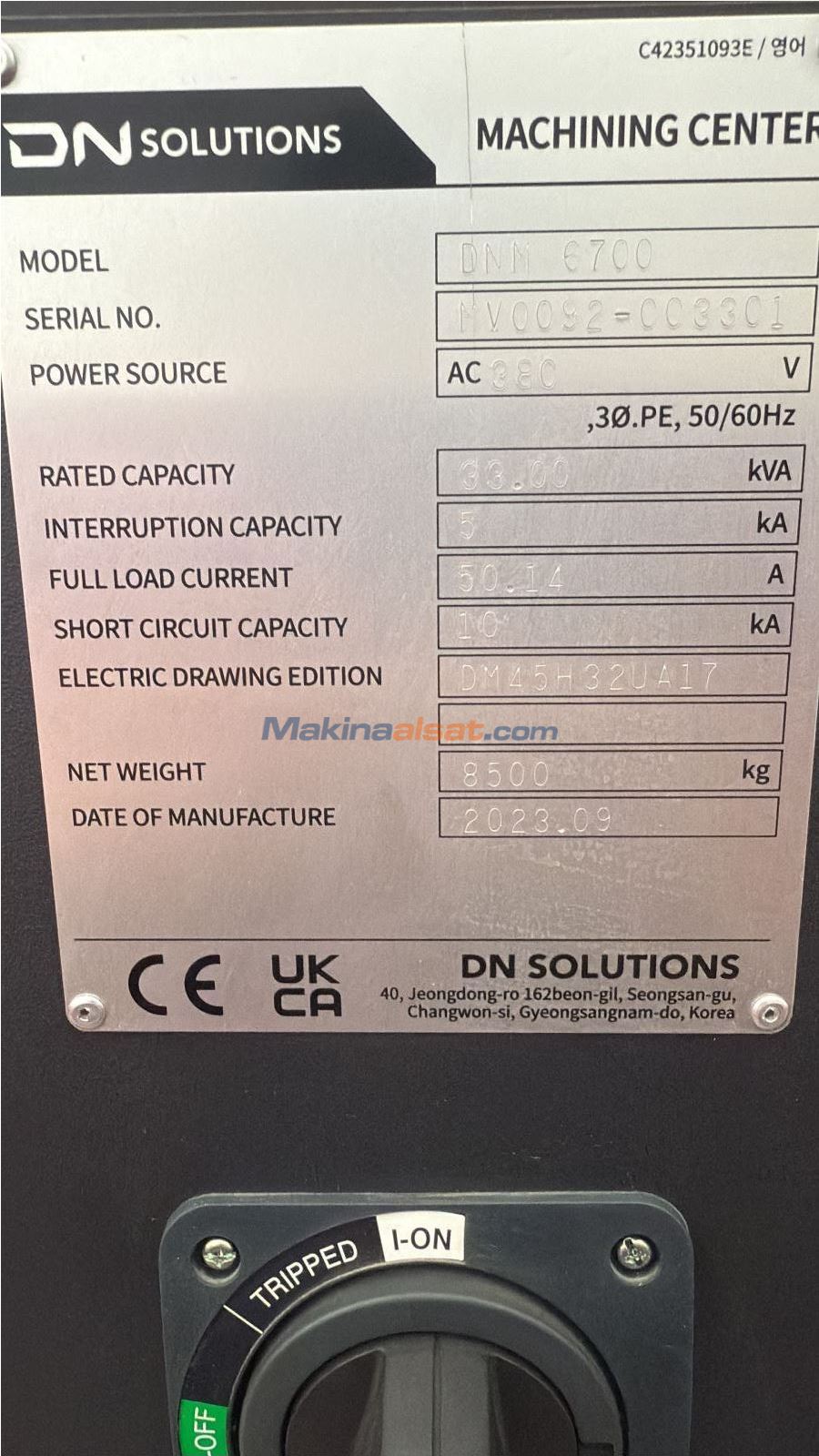 DOOSAN DN SOLUTİONS DNM 6700 DİVİZÖRLÜ CNC Dik İşlem