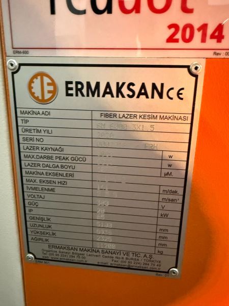 Ermaksan 6 kW Lazer
