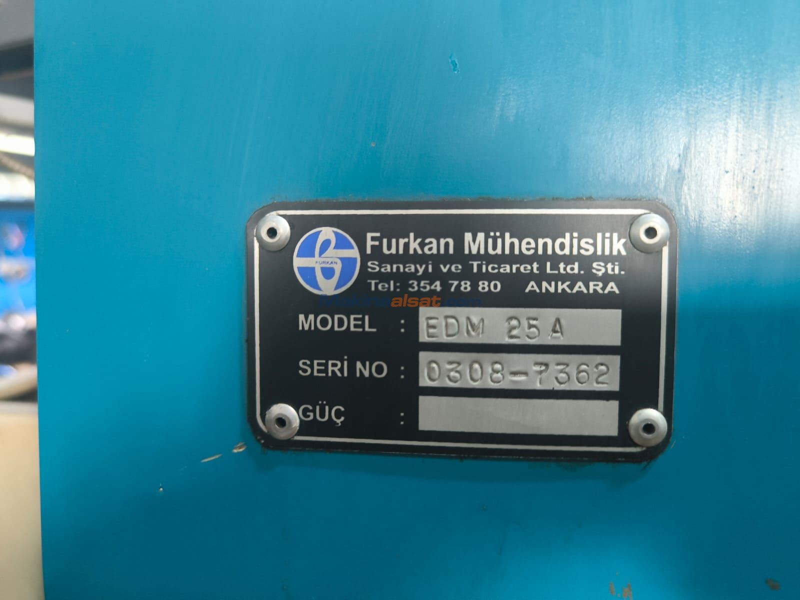 その他 Erigom Satılık ikinci el FURKAN EDM M 25A Dalma Erozyon / Elektriksel