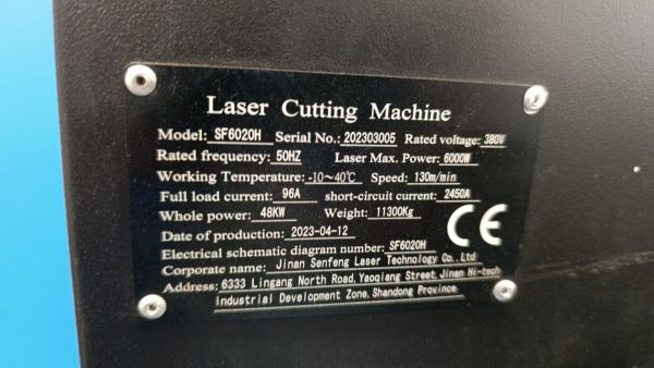 SENFENG 6020 6KW 2023 MODEL FİBER LASER