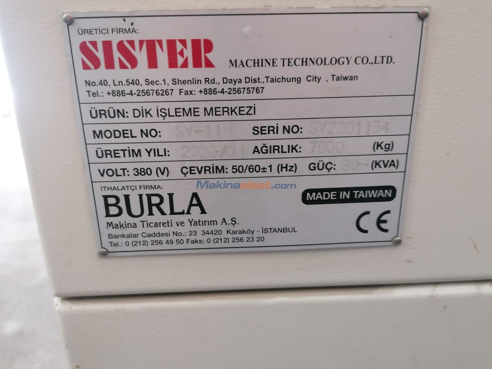 SV-11 H SISTER MITSUBISHI M80 PANEL 2020 MODEL CNC Dik İşlem