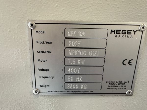 100 LÜK HİDROLİK PROFİL BÜKME MEGEY MARKA