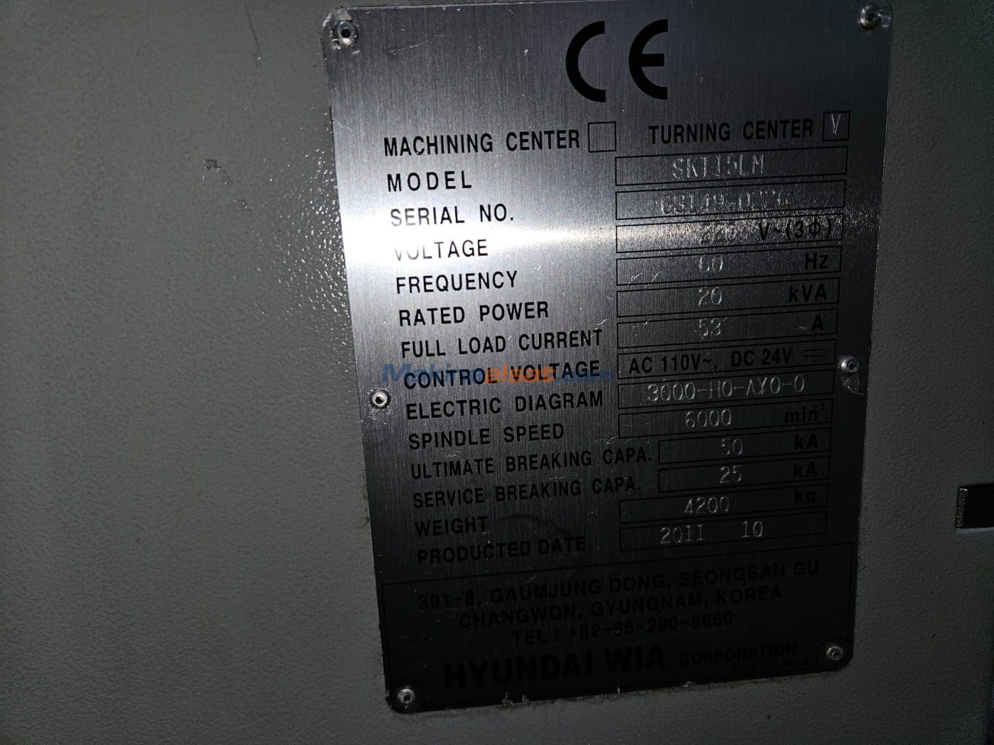 2011 Hyundai SKT15LM ( C Eksen ) CNC Torna