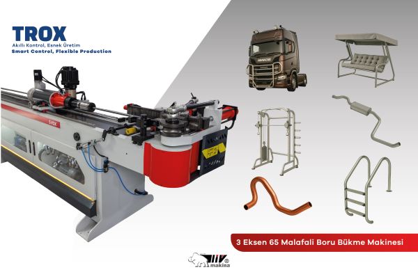 Liv Makina T-ROX 3 Eksen 65 Cnc Malafalı Boru Bükme