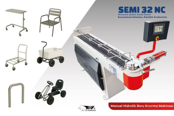 Liv Makina SEMI 32 NC Manuel Hidrolik Boru Kıvırma