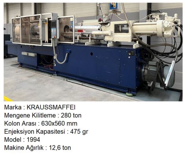 Krauss Maffei 280 Ton Plastik Enjeksiyon