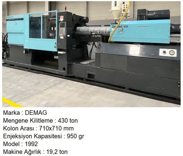 Demag 430 Ton Plastik Enjeksiyon
