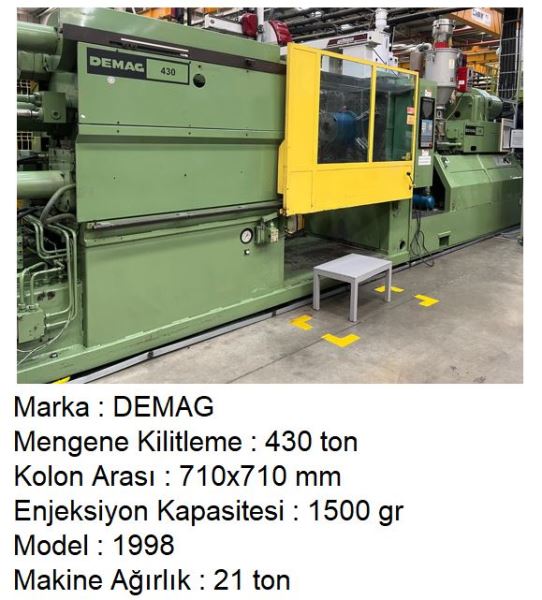 Demag 430 Ton Plastik Enjeksiyon