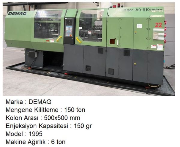 Demag 150 Ton Plastik Enjeksiyon