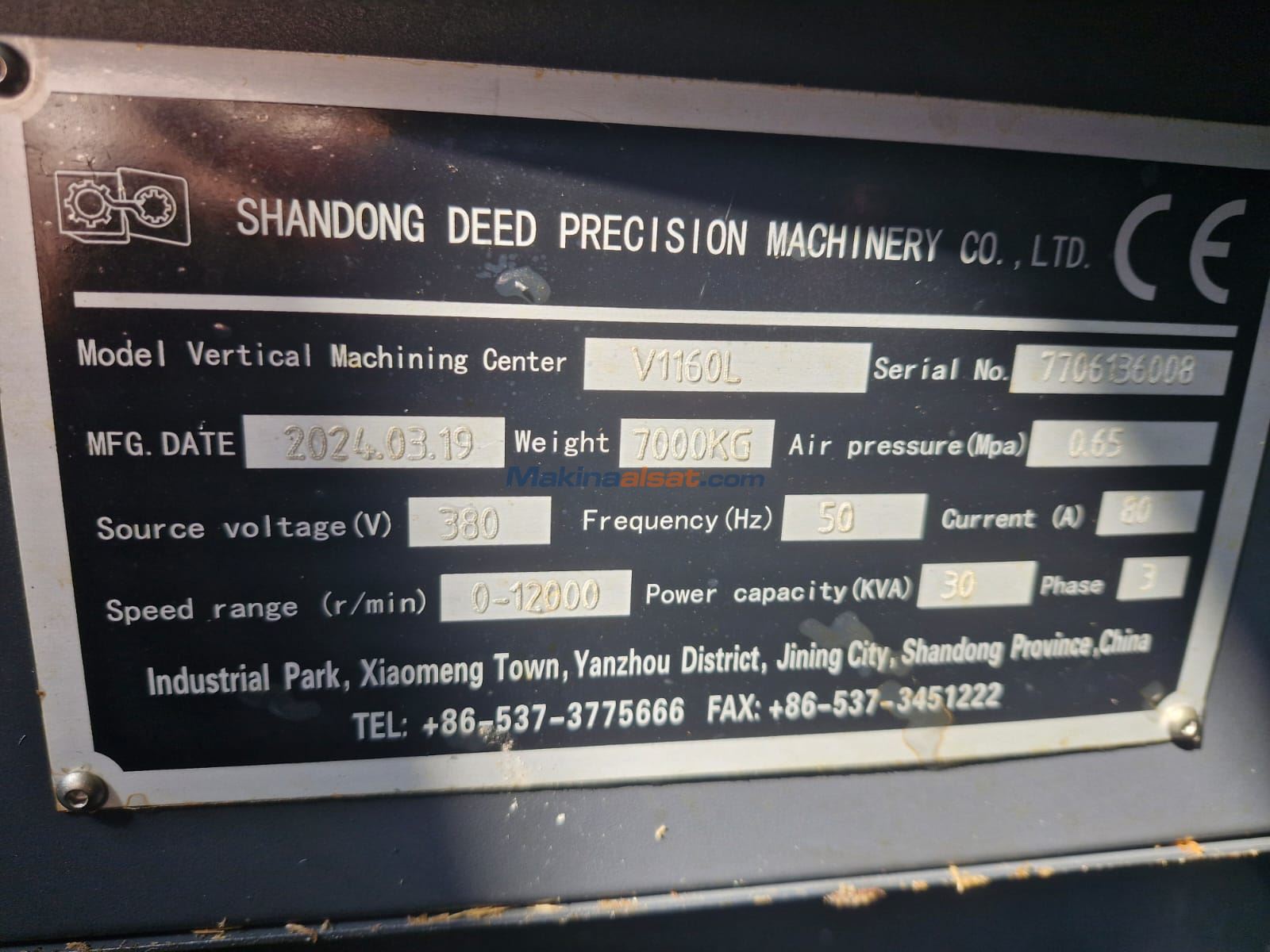 Deed V1166L Divizörlu CNC Dik İşleme Merkezi