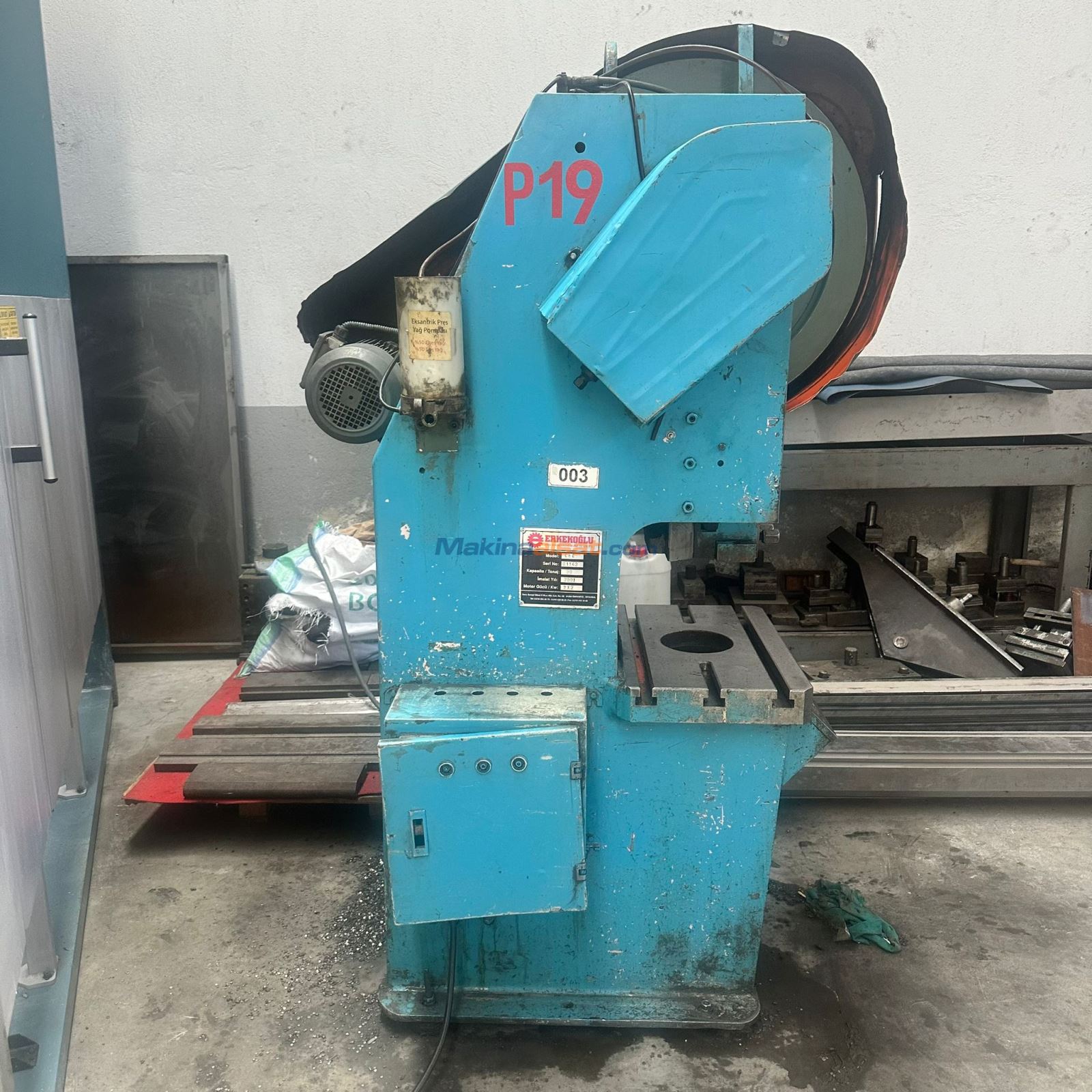 ERKEKOĞLU MARKA 30 TON ÇELİK GÖVDE EKSANTRİK PRES
