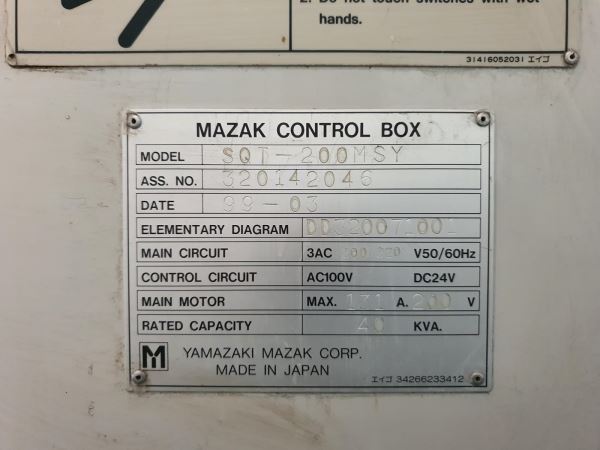 MAZAK SQT 200 MSY CNC TORNA