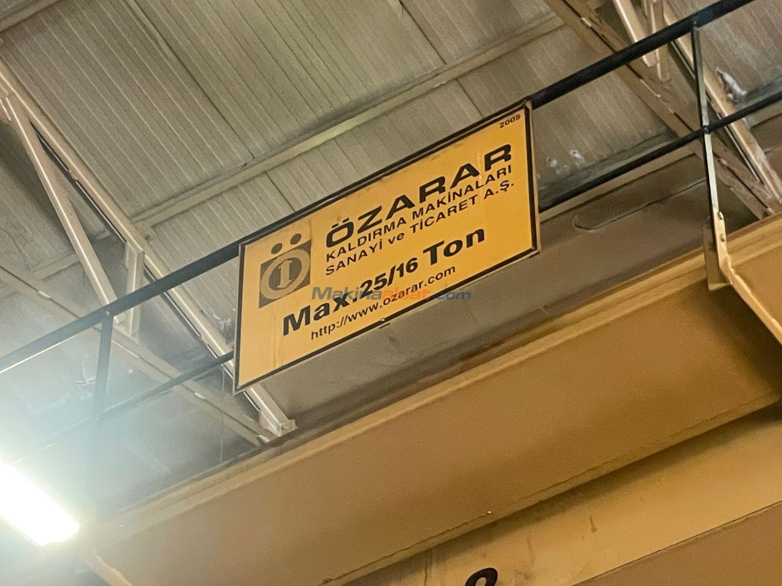 ÖZARAR MARKA 25 TON TAVAN VİNCİ