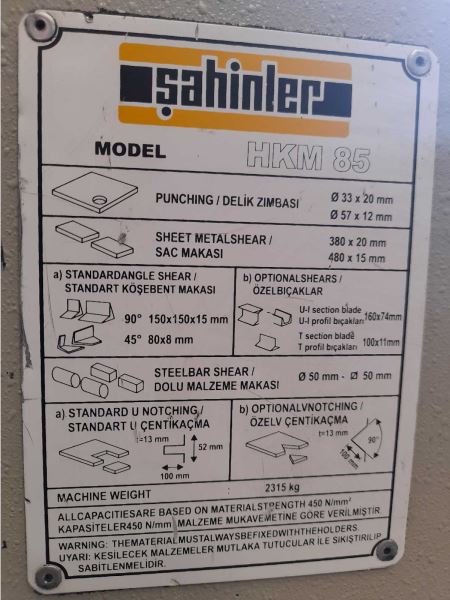ŞAHİNLER HKM-85 KOMBİNE MAKAS