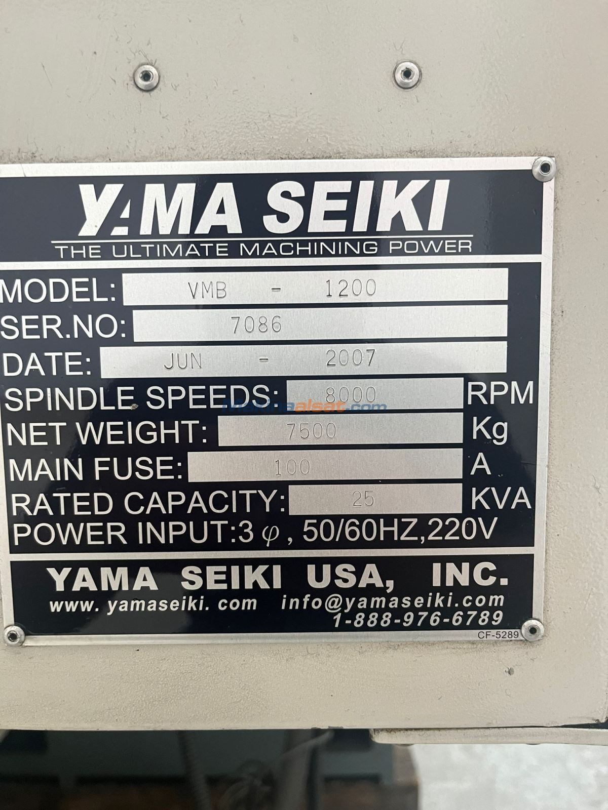 Satılık ikinci el YAMA SEİKİ (USA) MB 1200 CNC DİK İŞLEME MERKEZİ