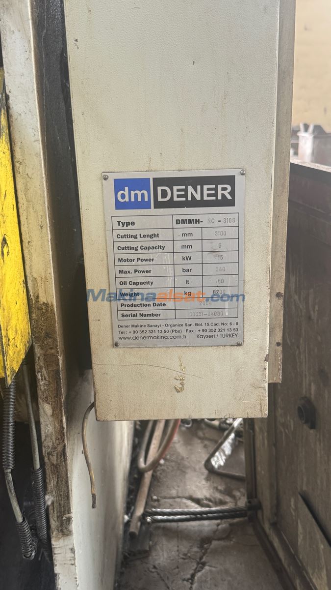 3 METRE 6 MM HİDROLİK GİYOTİN MAKAS (TAKAS OLUR)