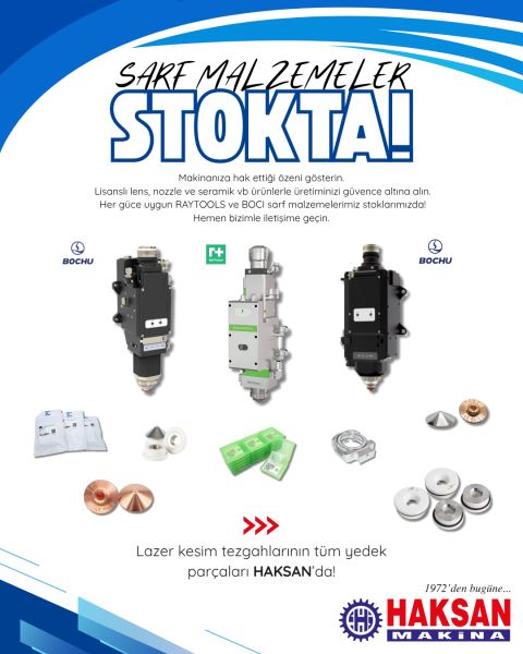 BOCI / RAYTOOLS (KORUMA LENSİ, NOZZEL, SERAMİK)  SARF MALZEMELERİ