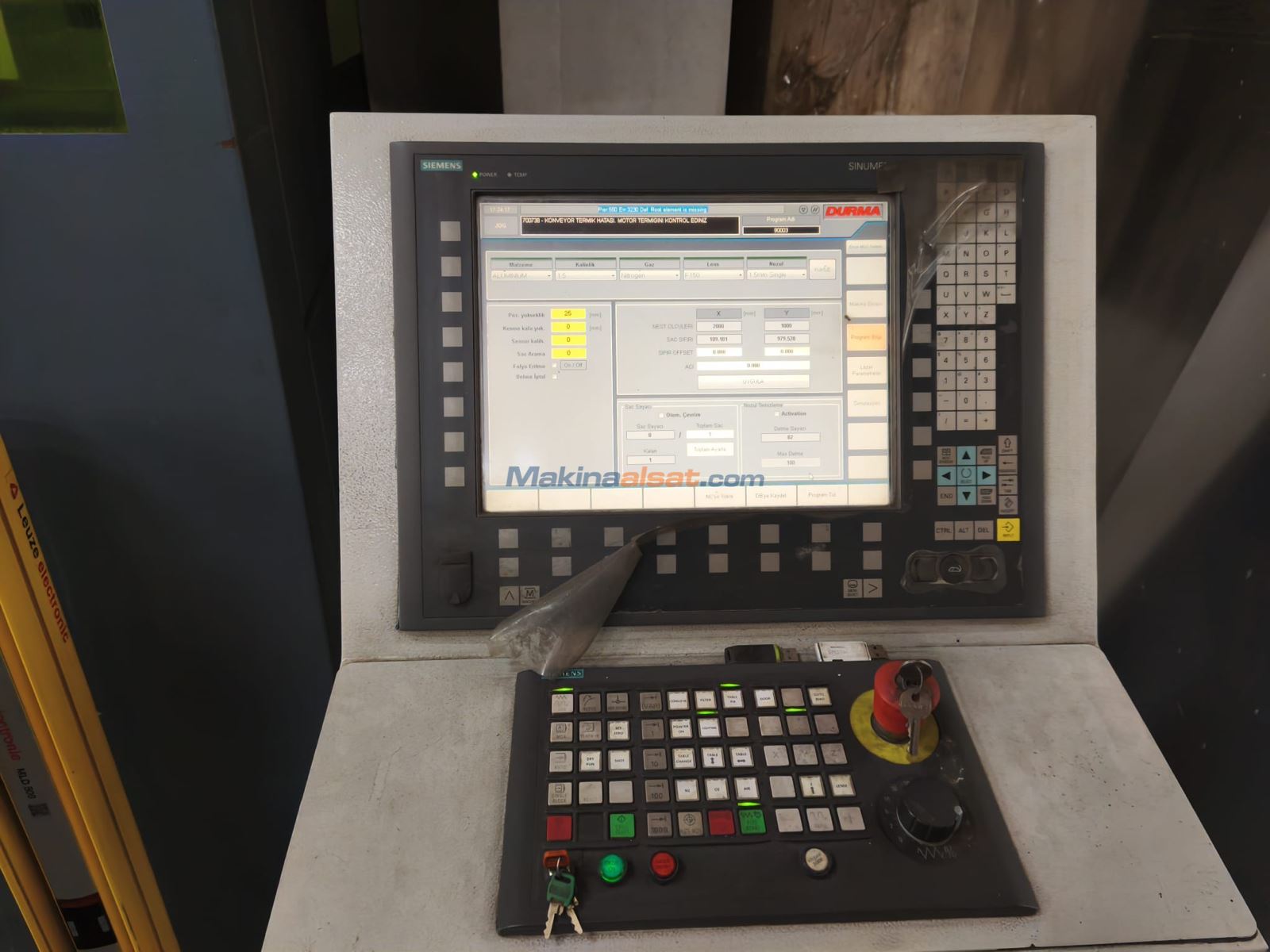 DURMA 6 KW 4000 x 2000 LAZER KESİM