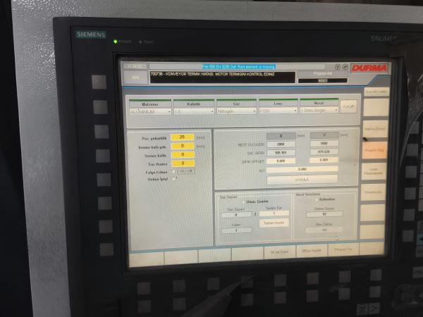 DURMA 6 KW 4000 x 2000 LAZER KESİM