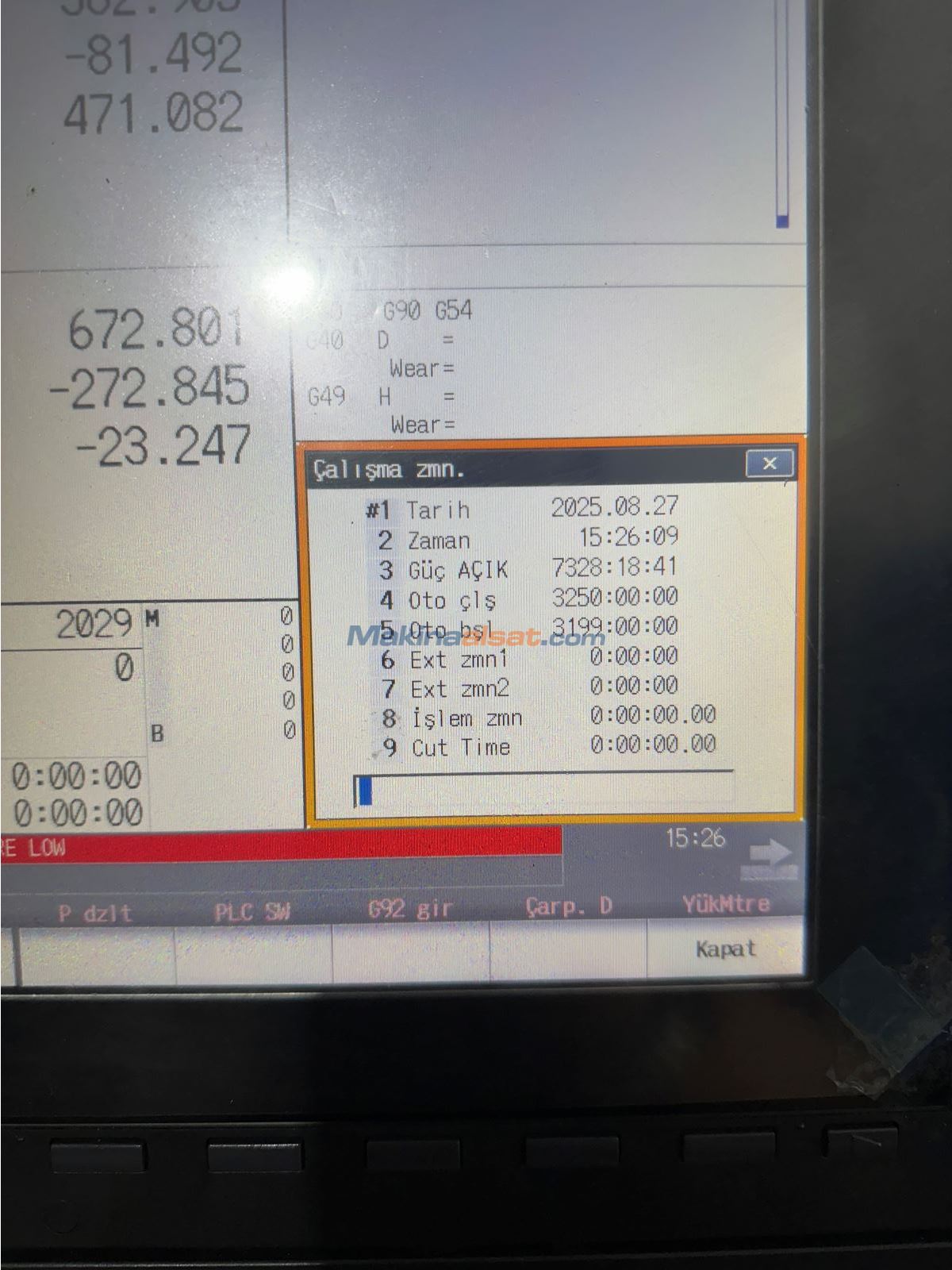 FRONTİER MCV 1166 CNC DİK İŞLEME MERKEZİ