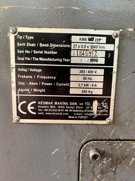 KESMAK Ø280 Şerit Testere
