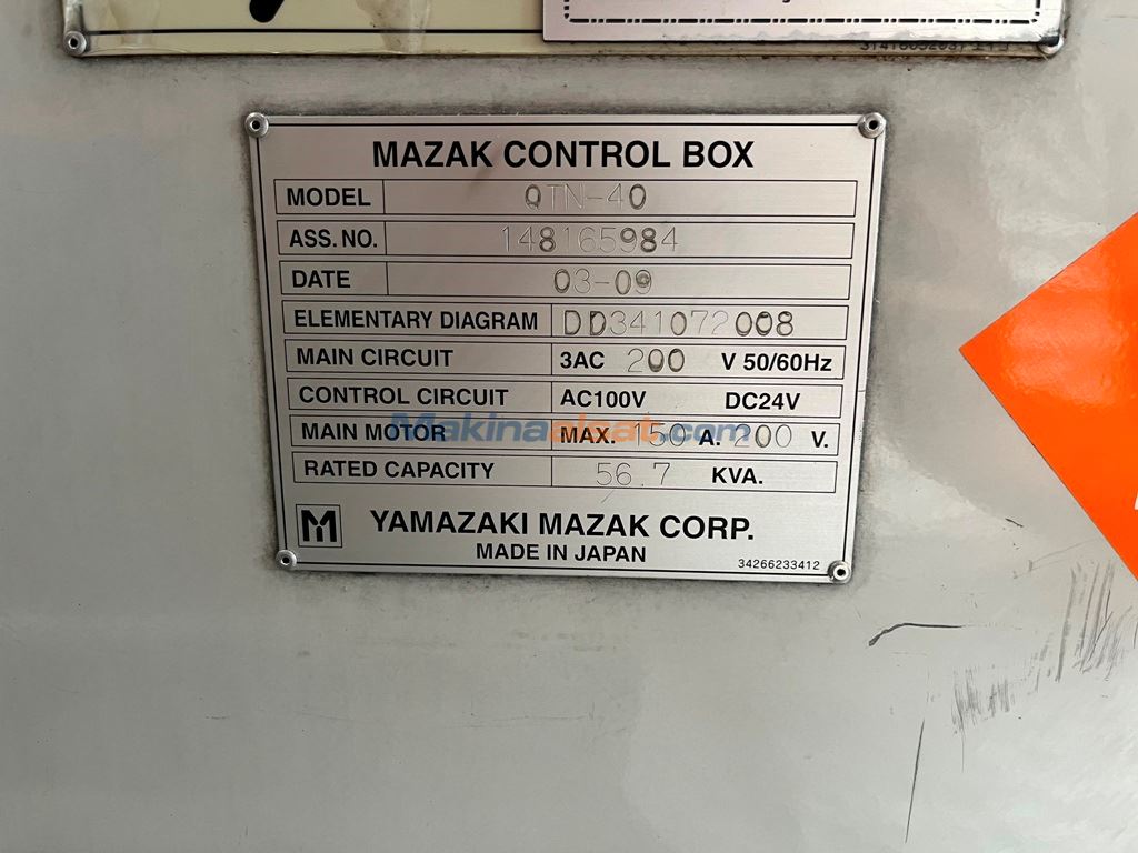 MAZAK 12 İNÇ QTN 40 MAZATROL 640 T İŞLETİM CNC TORNA