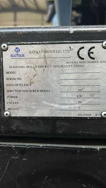 160 Ton Haitian 2007 model ve 300 ton Haitian Plastik Enjeksiyon