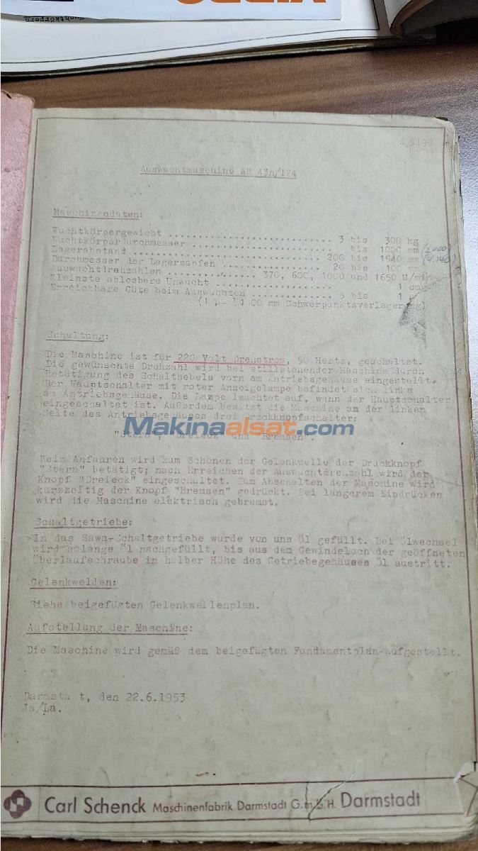 YATAY BALANS MAKİNASI