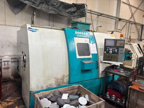 Doosan 7 Eksen Çift Taret Çift Ayna Cnc Torna