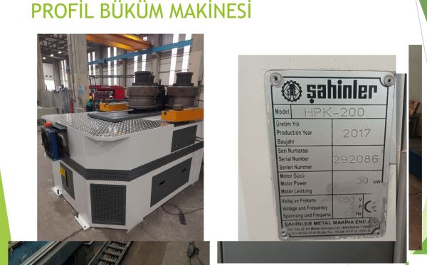 ŞAHİNLER PROFİL BÜKME