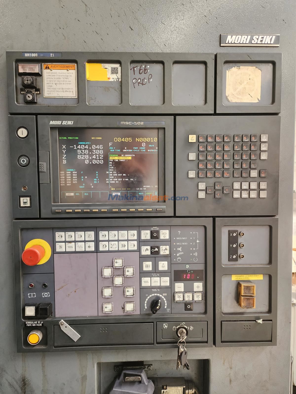 1000X1000 MM TABLALI MORI SEIKI MH-1000 YATAY İŞLEME MERKEZİ