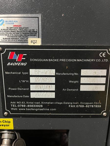 BAOFENG BF V10 CNC DİK İŞLEM