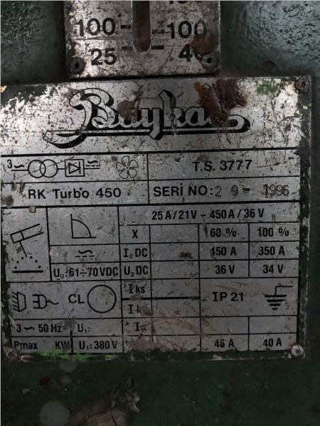 Baykal RK450 TURBO Kaynak Redresörü