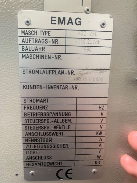 EMAG VSC 250 DİK TORNA