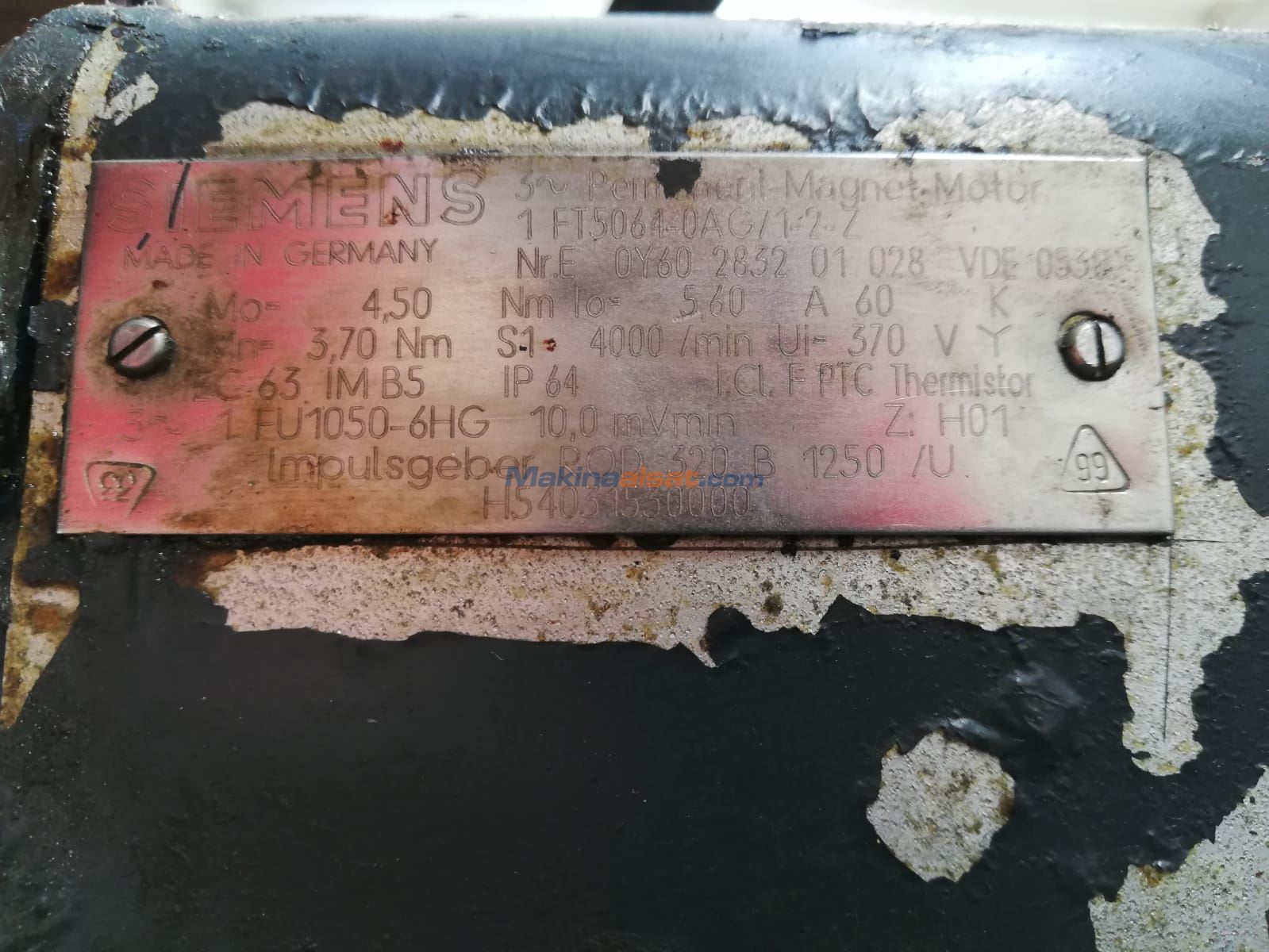SERVO KONTROLLÜ DİVİZÖR 1 FT5064-OAG/1-2-Z SIEMENS Permanent Magnet Motor