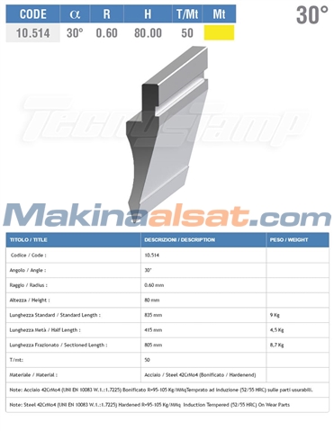 Tecnostamp ABKANT PRES KALIPLARI