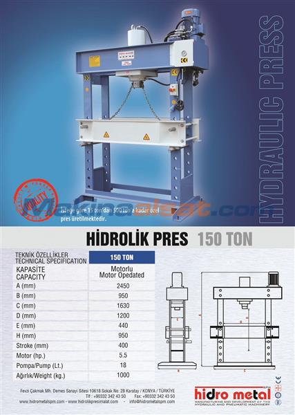 150 TON HİDROLİK PRES
